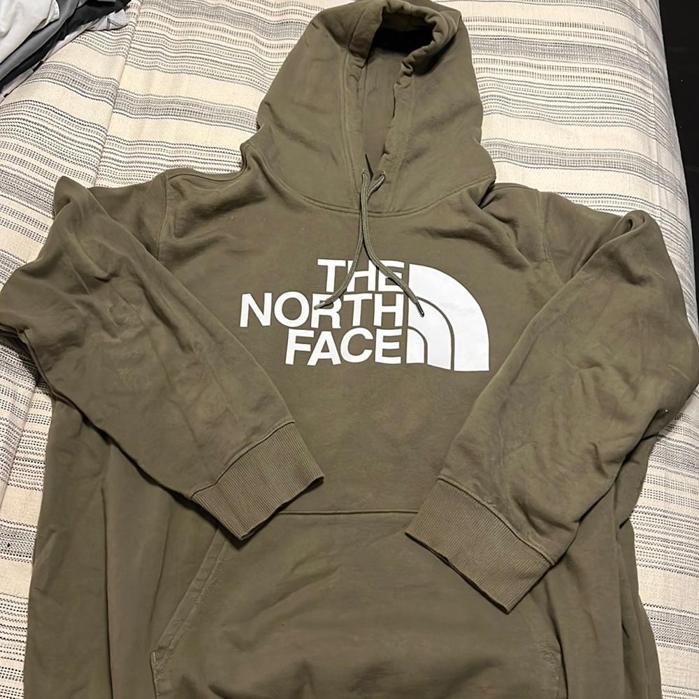 North face green hoodie